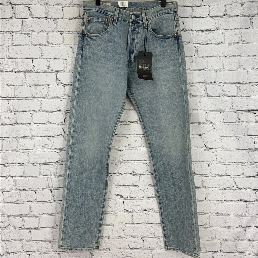 Levi's Premium 501® '93 Straight Fit Stretch Jeans Men's 29x30 Light Wash $89.50